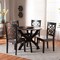 Baxton Studio Anila Modern and Contemporary Dark Brown Finished Wood 5-Piece Dining Set 179-11385-10902-Zoro - alternate 9